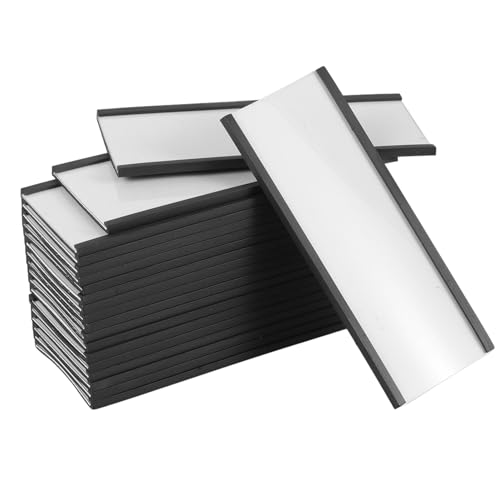 TIDTALEO 20個磁性挿入式ラベルクリップ 付箋対応 倉庫棚管理用プライスタグホルダー 簡単交換可能価格カードクランプ デスク周り便利グッズ