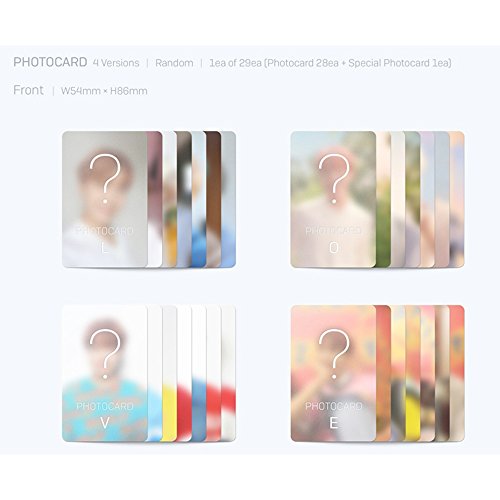 BTS Album „Love Yourself: Her“ von der Band Bangtan Boys, E-Version des Albums, CD + Poster + Fotobuch + Fotokarte + Mini-Buch + Sticker-Pack + 6 Fotokarten und 1 doppelseitiges Fotokarten-Set