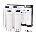 Rhodesy Coffee Machine Filters Replacement for Filter DLSC002, Water Filter Cartridges Activated Carbon Softener, Compatible with ECAM, Esam, ETAM, BCO, EC. (Pack of 4)