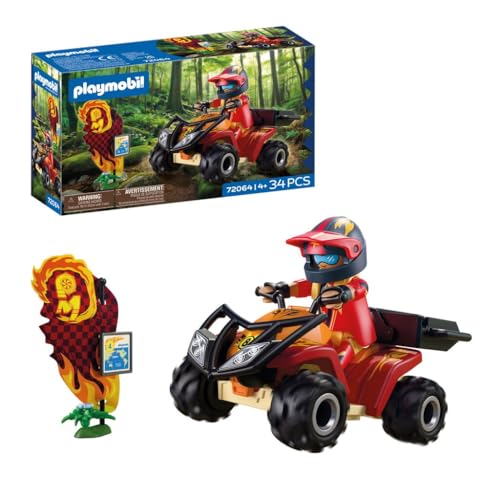 Playmobil | Cars | Quad Tout-Terrain | Quad Tout-Terrain avec Pare-Buffle Amovible| Jouet pour Les Enfants de 4 Ans et Plus | 72064