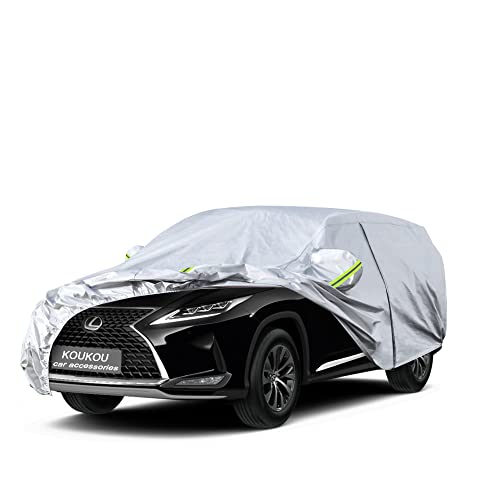 Image of KouKou 6 Layers Car Cover Custom Fit Lexus RX300 /330 /350 /350L /450 from 2003 to 2025, Waterproof All Weather for Automobiles, Sun Rain Dust Snow Protection.