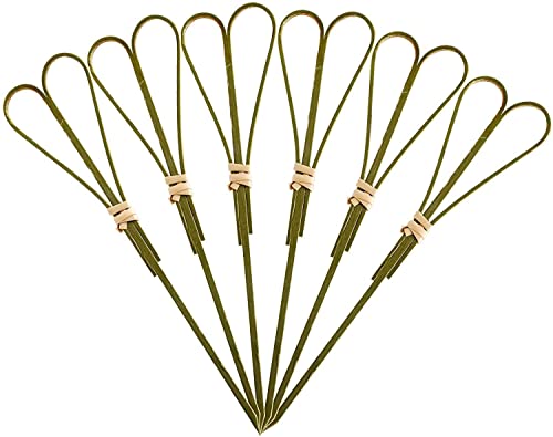 Flycppo Bastoncini da Cocktail,100 Pezzi Stuzzicadenti in bambù,Stuzzicadenti Cocktail,12CM Spiedini per Cocktail per Stuzzicadenti e Kebab,Cocktail,Barbecue