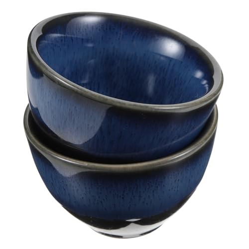 BEBEMOKO 2pcs Style Ceramic Sake Cups Pottery Sake Serving Cups for Tea and Elegant Design for Home Use and Smooth Finish