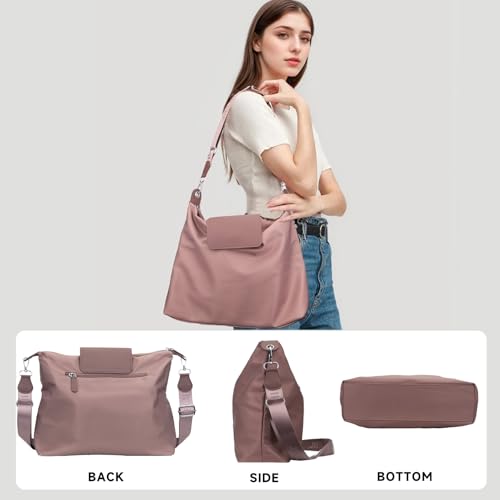 Image of JANKS Large Crossbody Bag for Women Fabric Nylon Casual Commuter Trendy Fashion Hobo Shoulder Ladies Travel Handbag