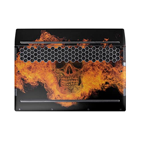 Image of MightySkins Skin Compatible with Alienware M17 R5 (2022) Full Wrap Kit - Fire Skull | Protective, Durable, and Unique Vinyl Decal wrap Cover | Easy to Apply & Change Styles | Made in The USA