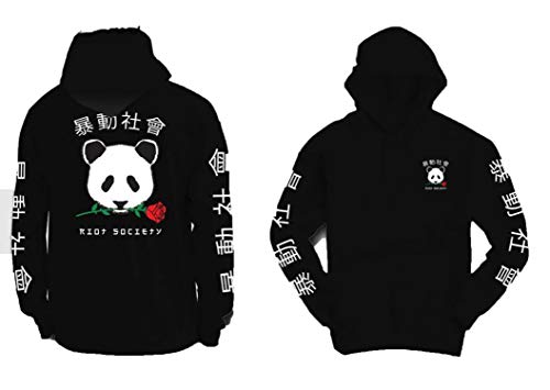 rose panda hoodie