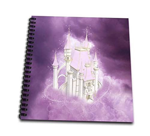 3dRose db_172247_1 Pink Fairytale Castle in Clouds-Drawing Book, 8 by 8-Inch