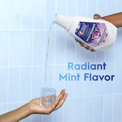 Crest 3D White Glamorous White Alcohol Free Multi-Care Whitening Mouthwash, Hydrogen Peroxide Mouthwash, Arctic Mint, 16 fl oz (473 mL) - Pack of 4, Crest Mouthwash - image 4