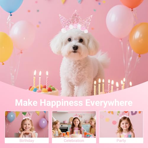 Birthday Tiara Crown with Sash for Party Decorations