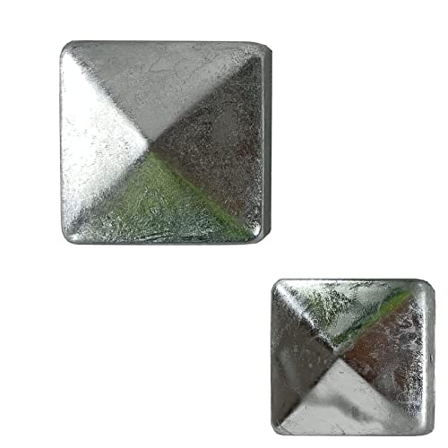 Tapones para postes de 7 x 7, 9 x 9 cm, 10 unidades, de acero galvanizado en forma de pirámide para proteger postes de madera Cover