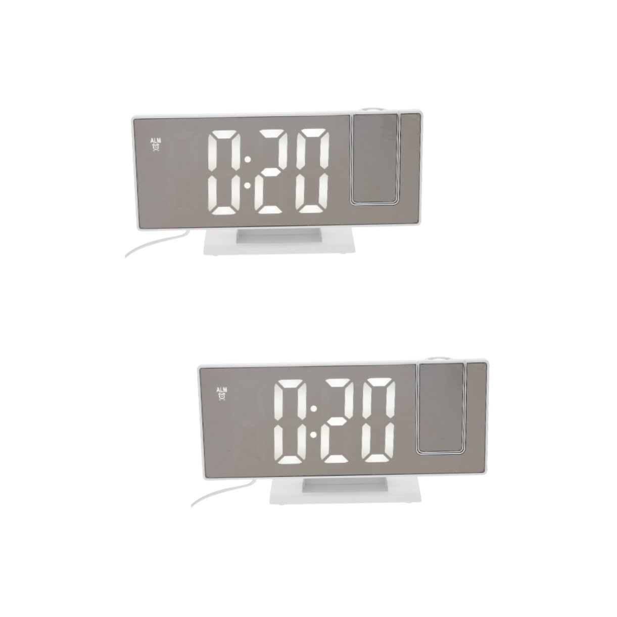 Ciieeo Lot De 2 Réveils Numériques À LED avec Projection Grand Écran pour À Coucher Garçons Et Filles