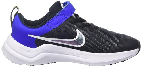 Nike Kid's Downshifter 12 NN Running Shoes Unisex Preschool (PSV), Black/White-Racer Blue, 11 M US4