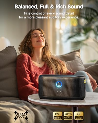 Image of Ikarao Karaoke Machine for Adults, with Lyrics Display, Karaoke System for YouTube, 280W Speaker, Autotune & EQ, Connect to TV, Portable PA System with 2 Wireless Microphones for Home Outdoor Party