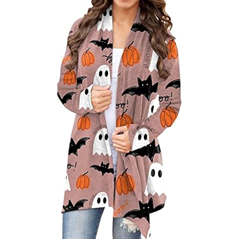 Womens Floral Sleeve Kimono Cardigan Halloween Costumes for Women Ghost Womens Tops and Blouses Summer Casual Tees Long Sleeve Loose Fit Tshirts Workout Exercise Khaki Cover