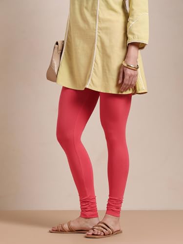 Image of TWIN BIRDS Tailored Cut and Classic Fit Super Stretchable Elastane Fabric Churidar Leggings for Women