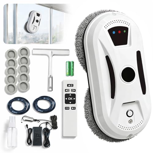 Zealburst Robot Lave-Vitres Ovox R8, 5600PA Robot Lave vitre sans Fil, Nettoyage Rapide, Nettoyage Automatique pour Vitres, Baies Vitrées, Miroirs Et...