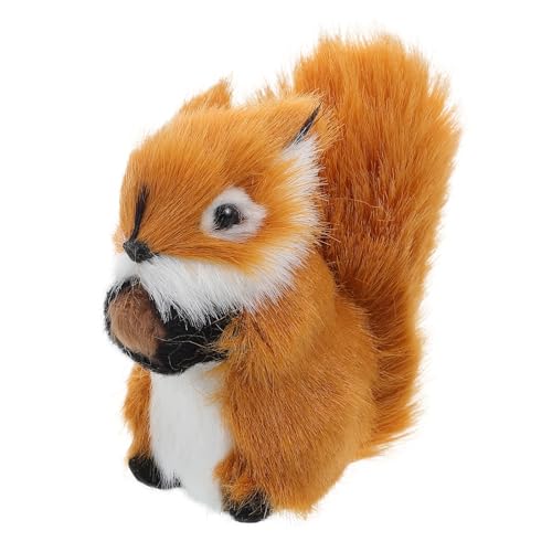 jojofuny Realistic Stuffed Squirrel Simulation Animal Model for Home Decor And Photography Props Tabletop Squirrel Decoration Mini Forest Animal