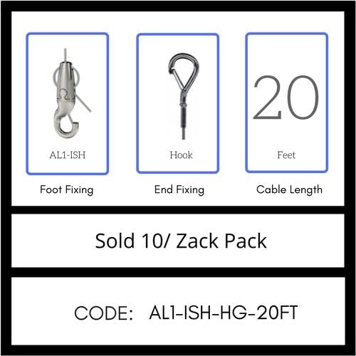 GRIPPLE UL Approved Angel Integrated Hook Hanger, Sold 10/Zack Pack, Made in USA (AL1-ISH-HG-20FT)