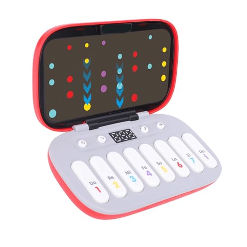 Asixxsix Music Rhythm Game Machine, Fast Push Electronic Organ with 6 Challenging Levels and Light for Kids Aged 3-16, Improves Hand Eye Coordination and Reaction Speed (Red)