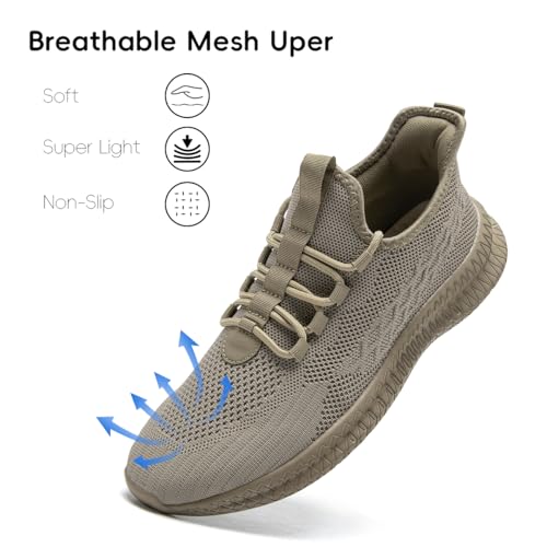 Image of Women's Tennis Running Walking Shoes Slip on Casual Non Slip Athletic Workout Gym Sneakers Fashion Lightweight Breathable Mesh Jogging Work Sports Outdoor Shoe