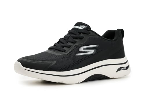 Skechers Go Walk Arch Fit 2.0 Levy Sneaker für Herren, Schwarz/Weiß, 13 – Ansicht 1