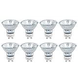 Vicloon 8pcs Bombillas Halógenas GU10, 220V-240V 50W, 400LM, 2800K Blanca Cálida, 38° Ángulo de Haz, Regulable GU10 Lamparas Halogenas
