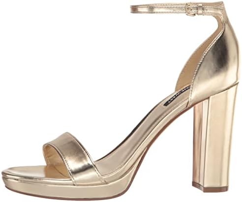 Nine West Women's Elope Heeled Sandal, Gold, 7.5 | Image 7