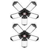 LED Garage Light 2 Pack - 160W Led Shop Light, 16000 Lumen 360° Lighting Garage Lights Ceiling LED w