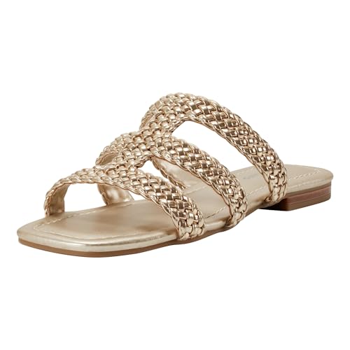 Bandolino Women's Sumer Flat Sandal, Gold 710, 6