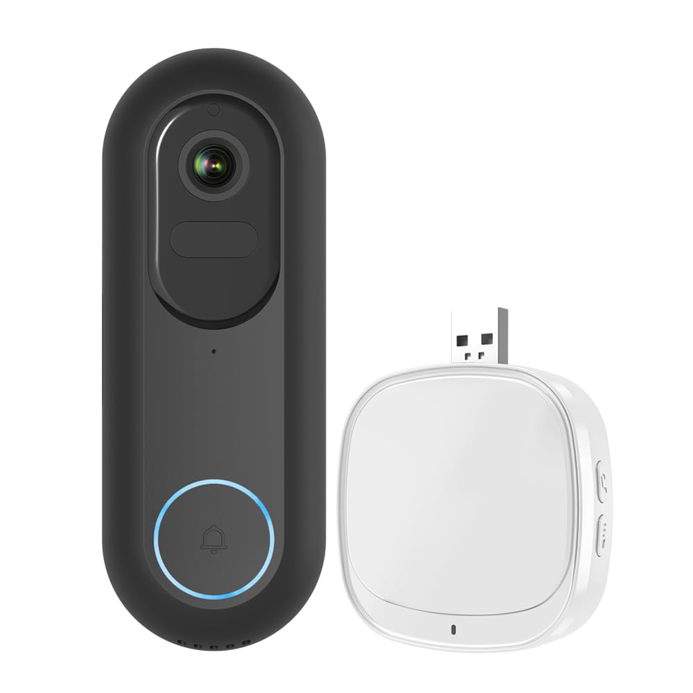 Enerj 1080P Wired & Wireless Video Doorbell Kit With 5200Mah Battery & Usb Foldable Chime