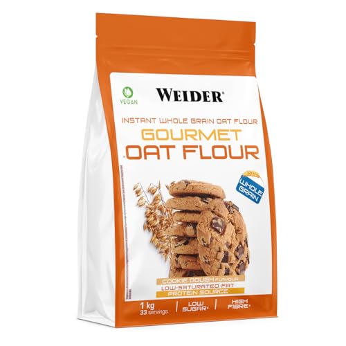 Weider Oat Gourmet. Harina de Avena Integral. Fuente de proteína con bajo contenido en azúcares. Sabor Cookie (1 kg)