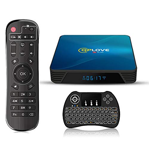 [Modèle 2019] UKSoku H96 Max Android 7.1 TV Box 4 Go + 32 Go 4K Ultra HD Smart TV Box RK3328 Quad-Core 64 bit CPU 2,4 G/5G Double bande Wifi 100 m LAN 3D H.265 Set top box avec télécommande