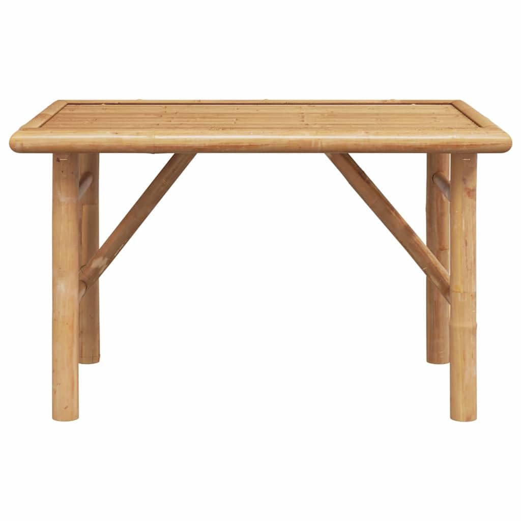 Stolik kawowy brązowy, bambusowy, 70 x 40 x 36 cm, stolik pomocniczy z półką i miejscem do przechowywania, trwały stolik do salonu, salonu i biura, nowoczesny design, łatwy montaż