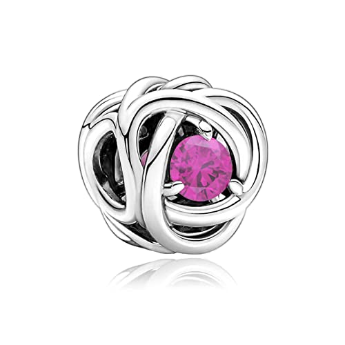 Image of VALGACLS Birthstone Charms 925 Sterling Silver Birthstone Charms