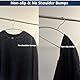 Cocomaya 42CM Weiß Keine Schulter Bumps No Mark Anti-Rutsch Gummi beschichtete Kontur Metall Mantel Kleiderbügel, Pullover Kleiderbügel, T-Shirt Kleiderbügel mit Hosenbügel 10 Stück