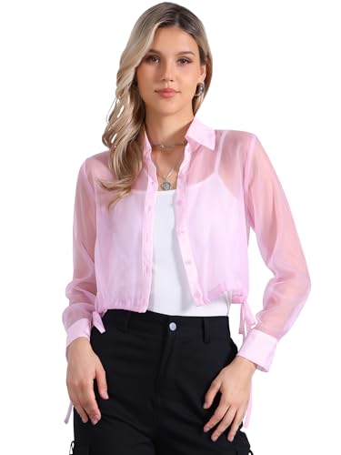 Veste transparente à manches longues avec cordon pour ajuster votre coupe