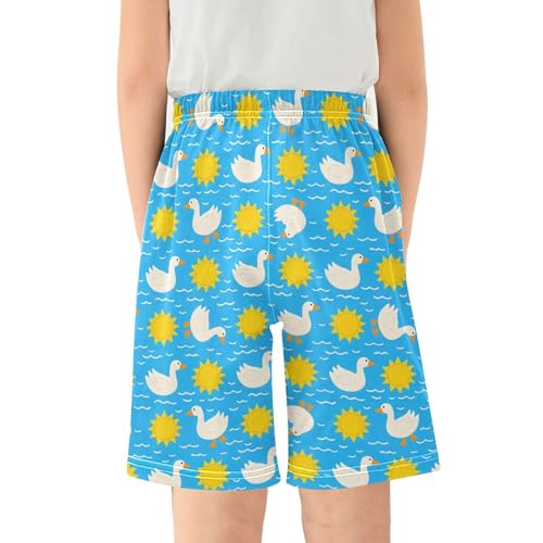 Goose Sun Pajama Pants Short Sleep Pants Pajama Bottoms Elastic Waist with Pockets 6-14 Years2