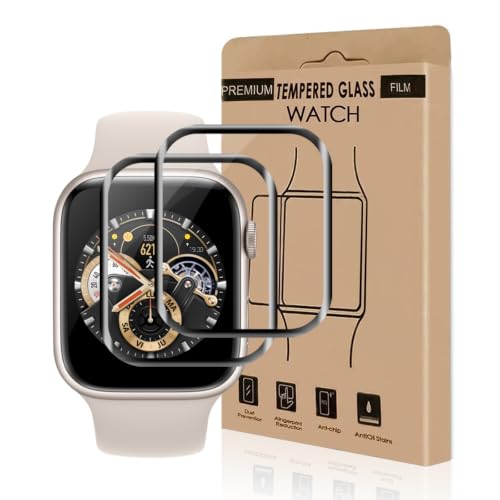 Carantee 2 pièces Verre Trempé pour Apple Watch Series 9/7/8/(45mm)