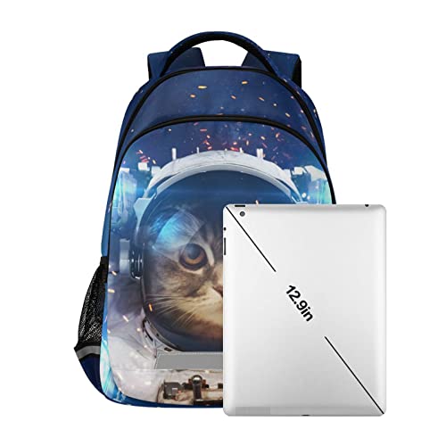 Kids Backpack Cat Astronaut Bookbag Elementary School Bag For Boys Girls Travel Rucksack #TOP4