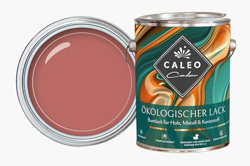Caleo Color Barniz rosario rojo 0,68 litros – barniz ecológico para muebles – natural, sin disolventes, apto para juguetes