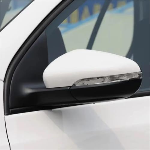 バックミラーアセンブリ に適合する ゴルフ 6 MK6 2009-2012 用 イヤーミラーアセンブリ 電動調整 ヒーター 手動折りたたみ式 Espejo レトロバイザー 自動車バックミラー アセンブリ(白,左)