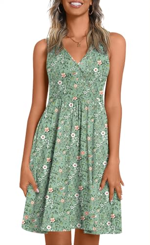Image of CATHY 2026 Womens Casual Dress Summer Sleeveless Dresses V Neck Wrap Sexy Sundress with Pockets S-2XL