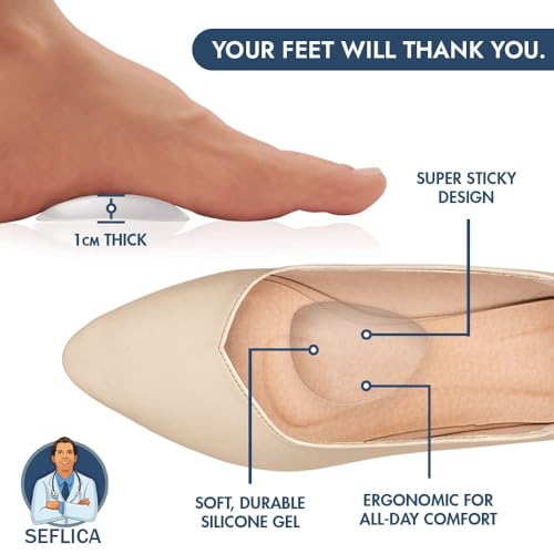 Image of 1 Pairs Arch Support Insoles Fits For Flat Feet & Plantar Fasciitis Orthotic Arch Pads For Women & Men, One Size Fits All|Peel & Stick Foot Arch Support Gel Pads - 2 Pieces