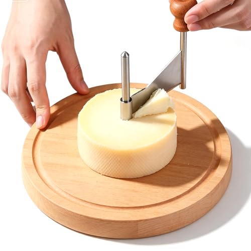 BYZESTY Trancheuse À Fromage Ø 22 cm Girolle À Fromage, Friseur À Fromag Fraiseur À Fromag Rotatif Râpe À Fromag Ronde Pour Chocolat