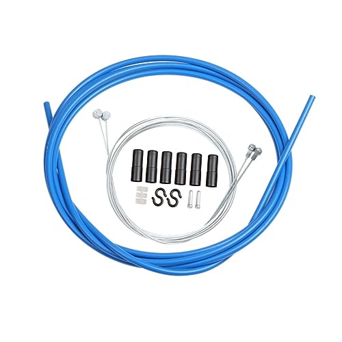 Bike Brake Cable and Housing Set Durable Blue Brake Cable for Road and Bikes Smooth Operation with Performance