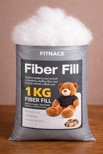 Image of 1KG Fiber Fill for Cushions, Pillows & Soft Toys | Premium Polyester Stuffing | Soft & Fluffy Filling