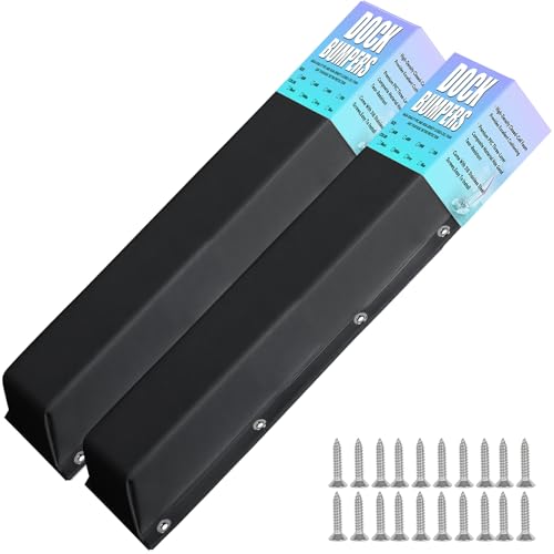 WTMORE Boat Dock Bumpers, 48" Dock Bumpers Dock Edge, Dock Fenders Bumpers, Boat Dock Bumper Guards for Dock Edge, Piling, Horizontal Deck, Vertical Poles, or Pier Fenders, Black (2 Pack) by WTMORE - Used condition - US$88.73