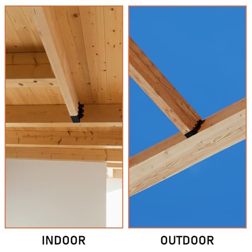 16-Pcs-2x8-Joist-Hanger-Black-Powder-Coated-Joist-Hangers-Rafter-Brackets-for-Floor-Deck-and-Ceiling-Joists