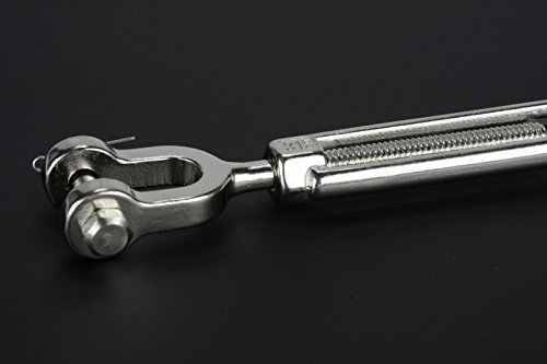 5/16" Jaw & Jaw Turnbuckle Open Body 316 Stainless Steel For Sailboat Rigging 10Pcs #TOP4