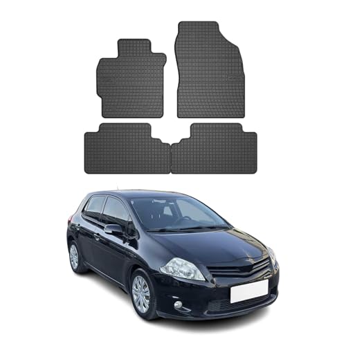 OMAC Tapis de Sol Compatible avec Toyota Auris 2007-2013 Caoutchouc Noir